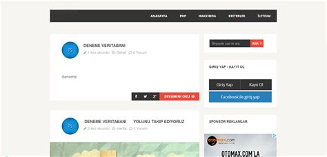 Yerli Php Blog Scripti. 