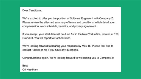 Yes, I have received an offer of employment from a school in New …