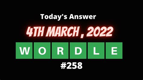 Yesterdays Wordle... 04/03/2022 YouTube