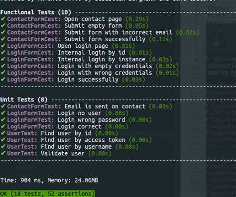 Yii2 codeception.  It provides classes that help Yii 2 Codeception extension (DEPRECATED).  Both...