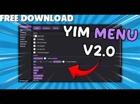 Yimmenu v2 0.  Source-available code featuring auto-updates, DLL injection, and a...