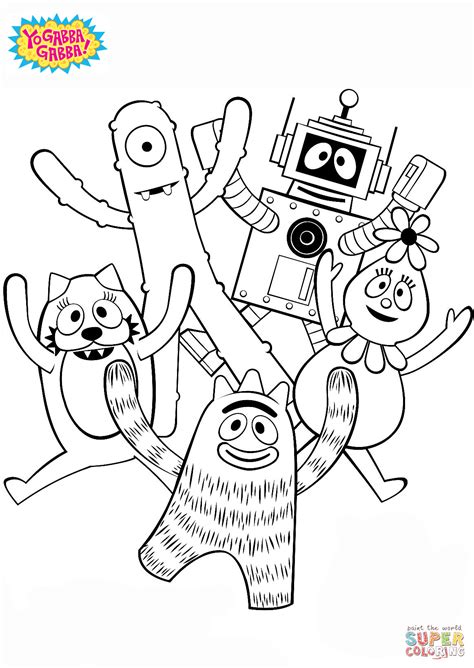 Yo Gabba Gabba Coloring Sheets