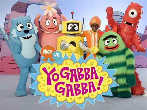 Yo gabba gabba on nick jr. Yo Gabba Gabba! Yo Gabba Gabba! is a children's musical television series. It is on Nick Jr. It's about a musician named DJ Lance Rock (Lance Robertson), and 5 monsters: Muno, Foofa, Brobee, Toodee, and Plex, living in Gabbaland. The fun never ends when they like to sing, dance, learn and play. 