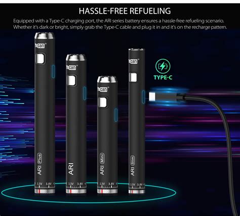 Yocan Series twist variable voltage batteries include the Yoc