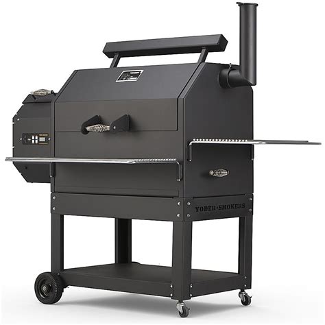 Yoder & frey. Competitive BBQ chefs revere the Yoder brand for its superb quality wood pellet smokers that are made in the United States. The YS480s and YS640 are two of the most popular Yoder pellet grills with the YS640 being the bigger of the two. The numbers indicate the primary cooking area in inches. You can also load a secondary shelf that will add ... 