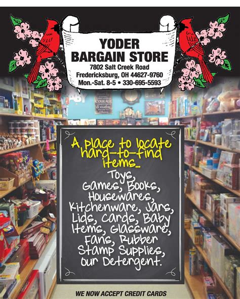 Yoders bargain store. Yoder Discount Grocery; Yoder Farm and Ranch; ... Yoder Smokers; Yoder Thrift Shop; Events Calendar. Parade of Quilts. More. Yoder Thrift Shop. Thanks for shopping ... 