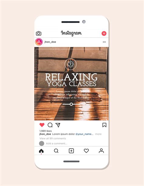 Yoga Instagram Ad Template in PSD Download