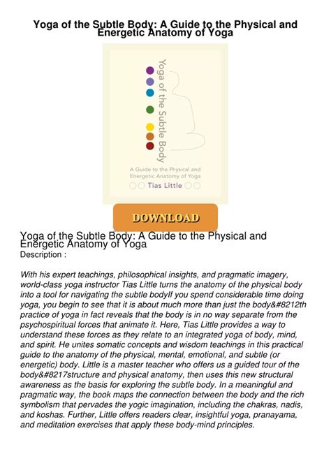 Yoga of the subtle body a guide to the physical and energetic anatomy of yoga. - Oracle tuning the definitive reference third edition.
