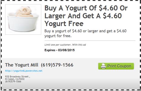 Yogurt Coupons Printable