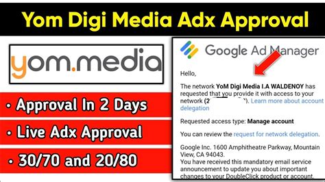Yom digi media adx. Mar 7, 2024 · Yom digi media Adx. What is adx Approval? adx approval is the process through which publishers gain access to Yom Digi Media's advertising exchange platform. It enables publishers to... 