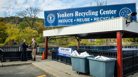 Yonkers garbage schedule. Only trash in cans 32 gallons or smaller will be collected curbside. Oversized items should be brought to the Recycling Center. Trash must be placed curbside after 6pm the evening before collection day and no later than 7am on collection day. Trash collection occurs between 7am-3pm on the scheduled day. Times are estimates and can vary. 