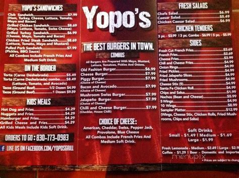 Download. Yopos mexican restaurant is the perfect place for scrumptious mexican. We provide a high quality food made to perfection. Come in and experience our unmatched service and food. Browse our restaurant menu today, we're located in Osborne!