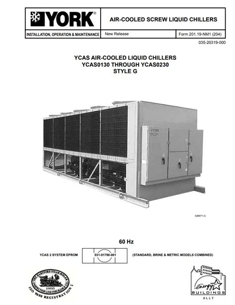York air cooled chiller model ycas manual. - Comptabilité au service de la gestion industrielle.