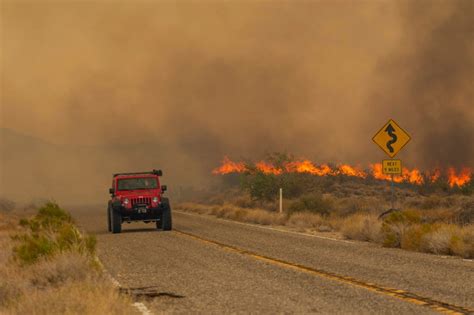 York fire: Crews are battling ‘fire whirls’ in massive Mojave Desert blaze close to Las Vegas