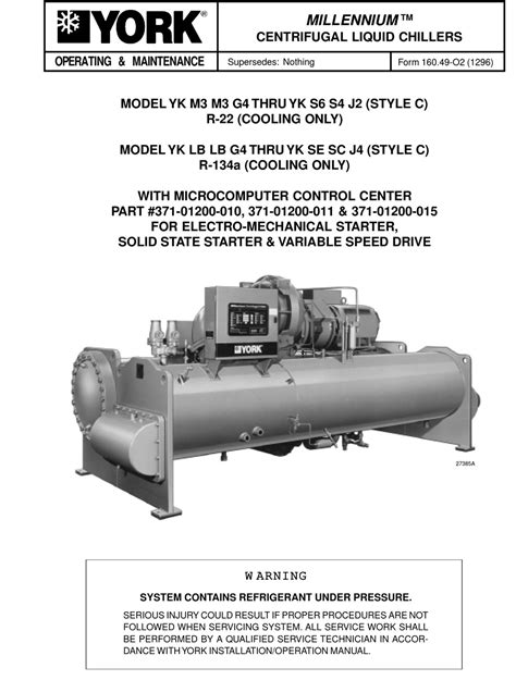 York millenium chiller manual de servicio ycaj. - Gehl 4510 skid loader parts manual.