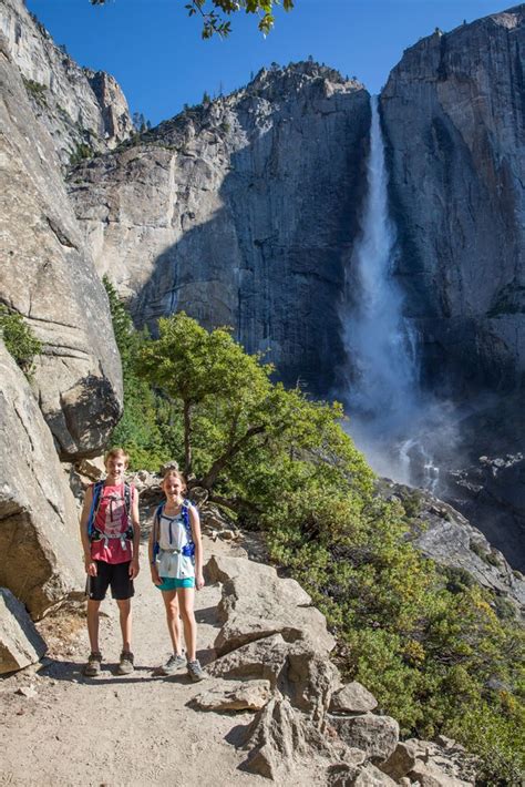 Yosemite falls hike. Soon you will be high enough on the trail to see stunning views of Yosemite Valley, waterfalls, and Half Dome. As you hike along the Mist Trail you will come across two amazing water falls. At 1,000 feet (300 meters) you will reach the top of Vernal Falls and at about 1,900 feet (580 meters) you will be a the top of Nevada Falls. 