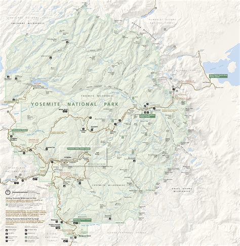 Yosemite national park california map. Getting to Yosemite National Park. Yosemite National Park is tucked away in the eastern part of California in the Sierra Mountain range. The closest major city, Sacramento, is over 3 hours away. To get to Yosemite, you’ll either need to road trip or fly into one of the “nearby” airports. The closest airports to Yosemite National Park are: 