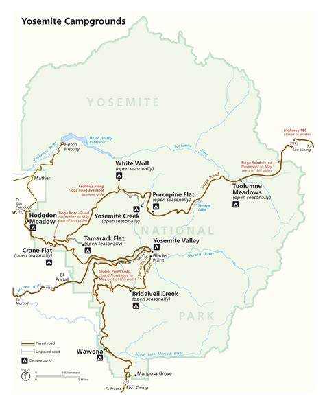 Yosemite park map. Map to Yosemite National Park from Fresno, Los Angeles, San Franciscco, Groveland, and Sonora California. 