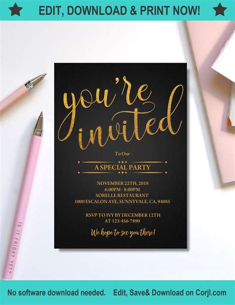 You're Invited Invitation Template