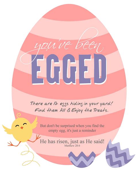 You've Been Egged Printable
