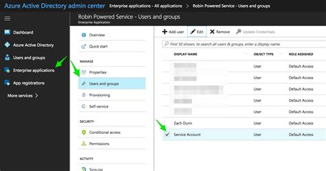 You Can T Access This Application When Authenticating As Service Account Robin Help Center