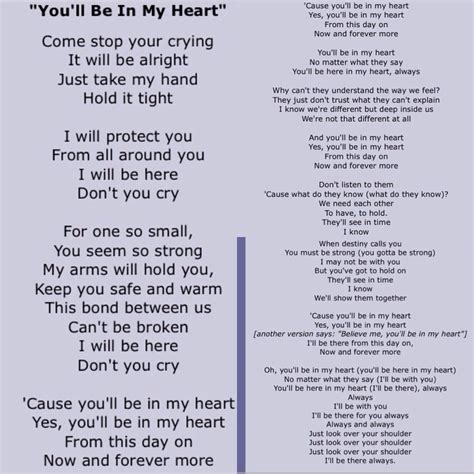 You be in my heart lyrics. Things To Know About You be in my heart lyrics. 