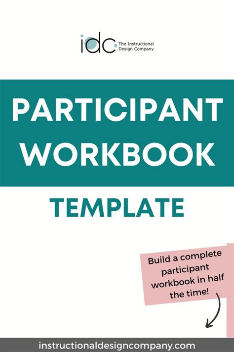You can use this customizable Participant Workbook template to build a