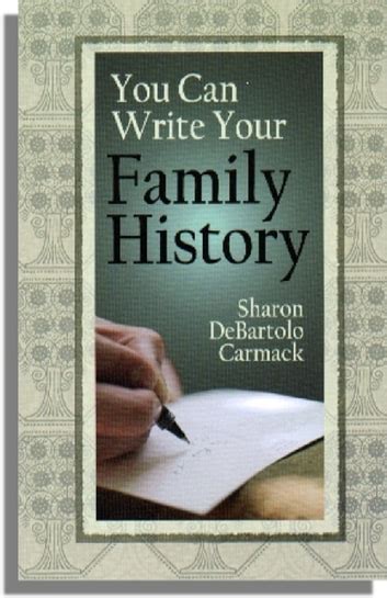 You can write your family history by sharon debartolo carmack. - Pgmp program management professional all in one exam guide 1st edition.
