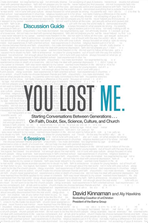 You lost me discussion guide starting conversations between generations on faith doubt sex. - The sage handbook of intercultural competence 2nd edition.