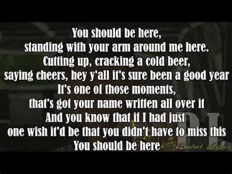 If you're new, Subscribe! → http://bit.ly/subscribe-taste-of-countryThe story behind the lyrics to Cole Swindell's "You Should Be Here"Go here → http://taste...