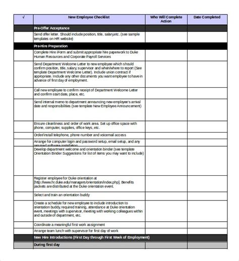 You should only use an Excel onboarding checklist template when hiring