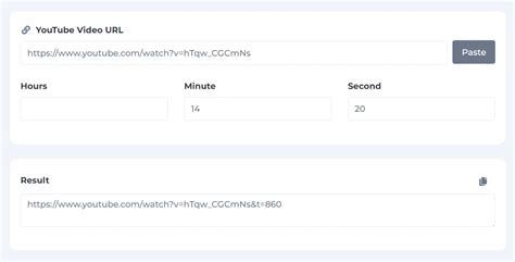 YouTube Timestamp Link Generator