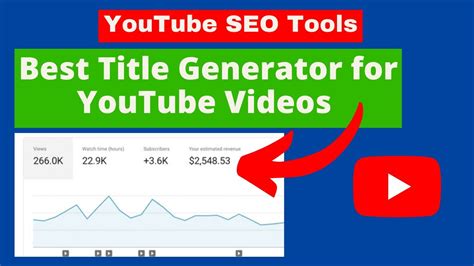 YouTube Title Generator Tool - TubeRanker