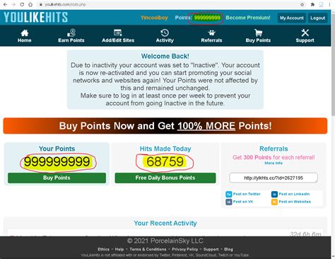Youlikehits. Category: Websites. A Few Updates & Changes. – Referrals will now give you 300 Points instead of 100 Points. – You can now receive 100 Free Points every day instead of 50 … 