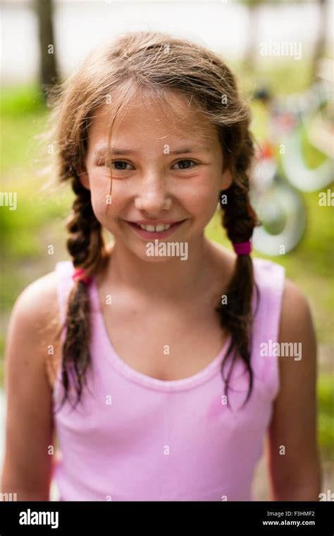 Young blonde pig tailed girl. .  ...