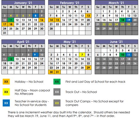 Youngsville Academy Calendar