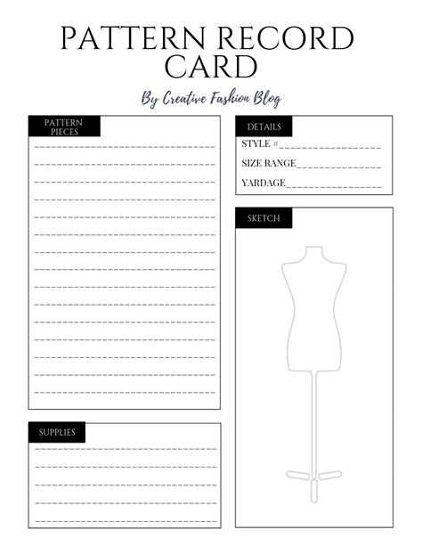 Your FREE Printable Pattern! Creative Fashion Blog