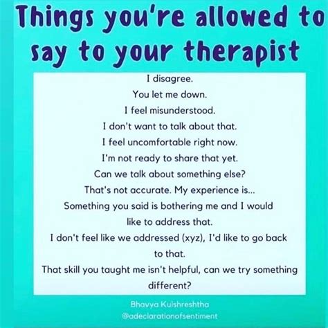 Your Therapist Says It