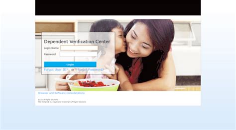 Plan-Smart Dependent Verification Portal. Dependent Verification