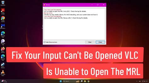Your input can't be opened: VLC is unable to open the MRL .
