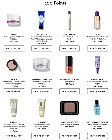 Shop with Sephora. 1 Point for every $1 spent. Re