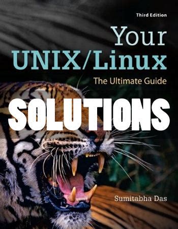 Your unix linux the ultimate guide solutions. - Der tod und das mädchen i-v.