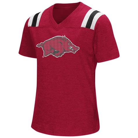 Youth Girls Colosseum Rugby Arkansas Razorback T-Shirt