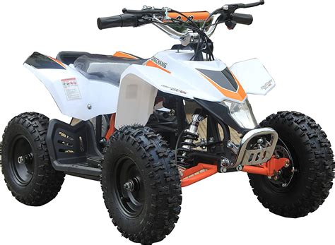 Achieve top speeds of 20 km/hr with the powerful 500W/800W motors. It has worked like a charm and the battery keeps a great charge to it so he can just run out and ride it around whenever he feels like it. Ride through dirt and snow. Using real ATV components. Large real rubber tires (25cm) provides better traction, better stability and higher ...