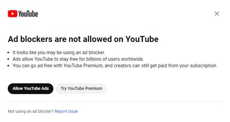 Youtube ad blocker reddit. It is a ban for people that don't want to watch ads, you can't remove it from your account other than watch ads. That's not an account ban, that's just a service freeze. You can still access your account, and can still watch videos, if you pay for premium, or disable your adblock. 