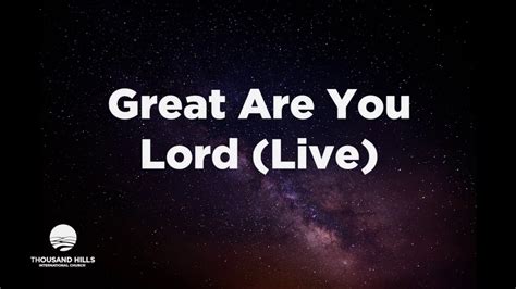 Listen to "Great Are You Lord," the newest song from Kids Version here:https://lnk.to/KVRecklessLoveLyrics:You give life, You are loveYou bring light to the .... 