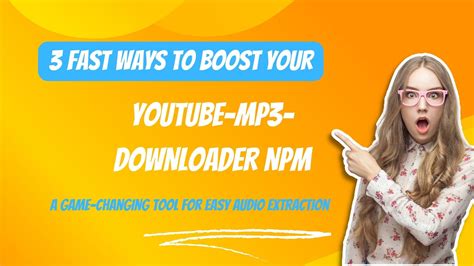 Youtube mp3-downloader - npm. Youtube MP3 Downloader is a module which allows to specify YouTube videos from which the audio data should be extracted, converted to MP3, and stored on disk. Installation Prerequisites To run this project, you need to have a local installation of FFmpeg present on your system. You can download it from https://www.ffmpeg.org/download.html 