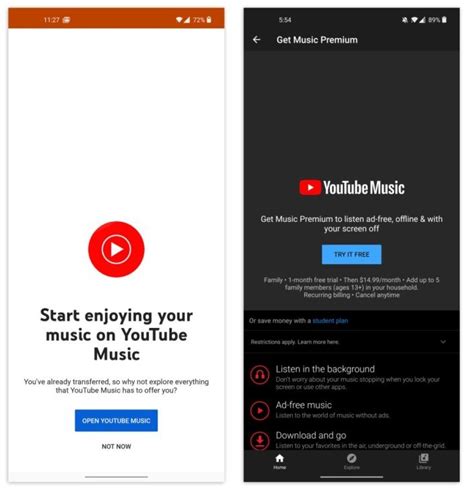 YT Music gives 2 completely free trial weeks of Premium wh