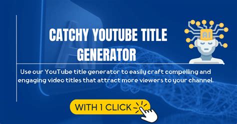 Youtube title generator.  Generate unique, professional personal YouTube channel...