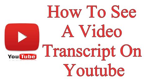 Youtube to transcript. How to get transcript of a Youtube video? In this tutorial, I show you how to get a transcript of any YouTube video for free. This means you can download the... 